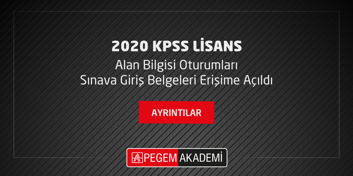 Batman Pegem Akademi 2020 Kpss Lisans Alan Bilgisi Oturumlari Sinava Giris Belgeleri Erisime Acildi Duyurular